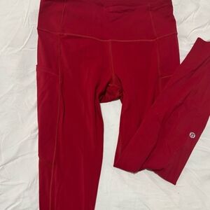 Lululemon Red Leggings